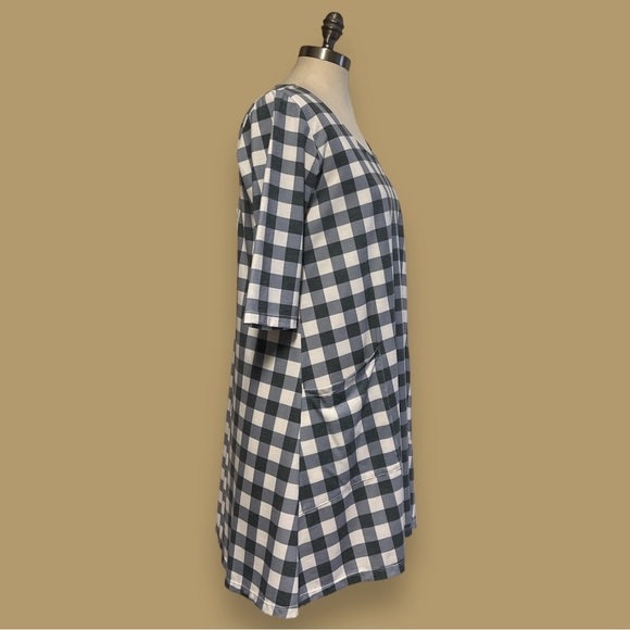 Ava Sky Dress Pockets Swing Dress Plaid - Picture 6 of 10